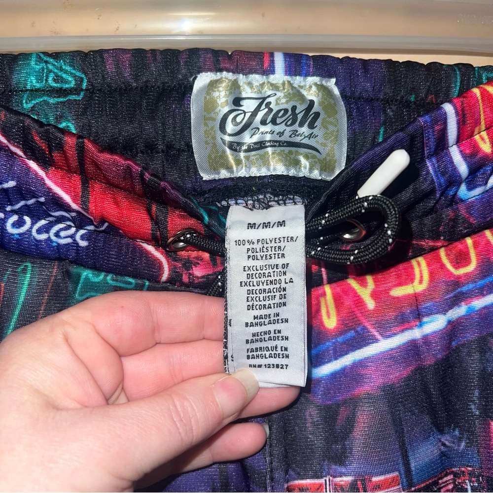 Neon Print Men's Medium joggers Pants NWT - Picture 3 of 4